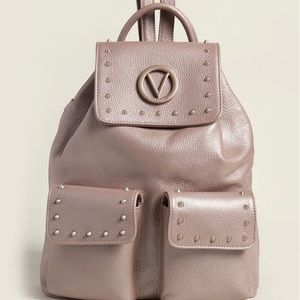 M VALENTINO Mauve Simon Studded Leather Backpack